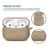 Θήκη Σιλικόνης Με Γάντζο Για Airpods Pro 2nd Gen Μπεζ