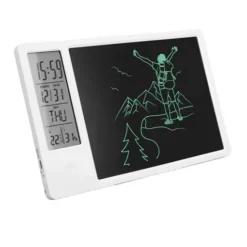 Ηλεκτρονικό ημερολόγιο LCD τύπου C με λειτουργία συναγερμού - λευκό